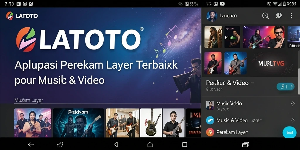 Antarmuka utama LATOTO yang sederhana dan fungsional.