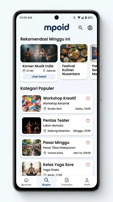 Tampilan katalog aplikasi mpoid